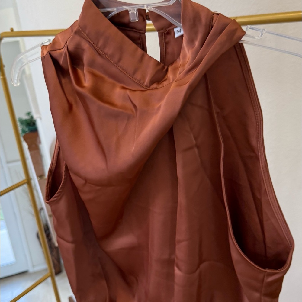 SHEIN Tan Wide Leg Jumpsuit - Picture 5 of 6